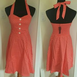 50's Style Rockabilly Sweetheart Halter Dress
